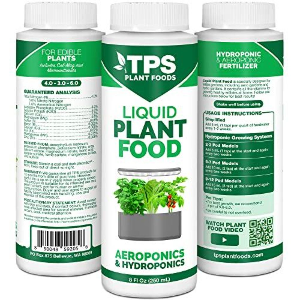 TPS Nutrients Liquid Plant Food for AeroGarden, IDOO, and Hydroponic Growing Systems - 8 fl.oz.