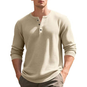 Dickies Mens L/S Thermal Henley, Oatmeal, XL RG