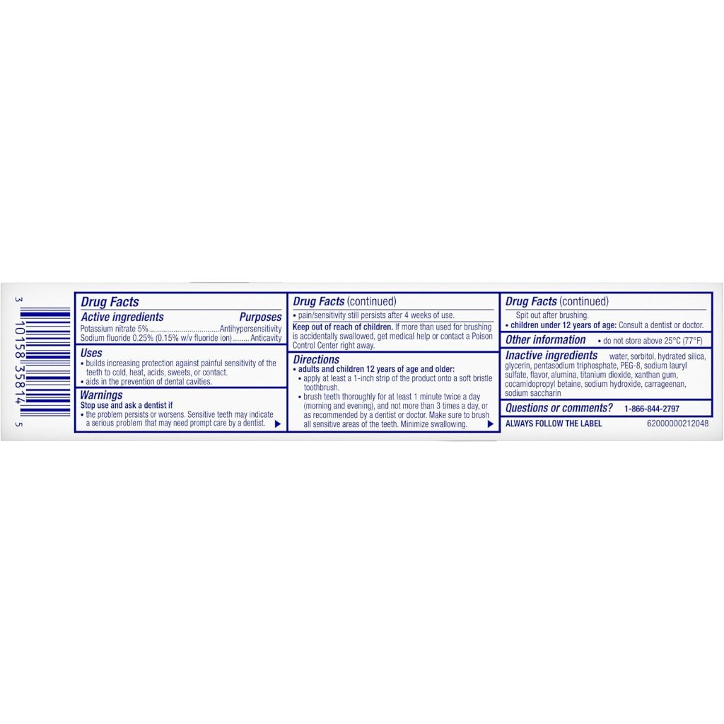 Sensodyne Clinical White Toothpaste for Sensitive Teeth and Stain Protector - 3.4 Oz (3 Pack)