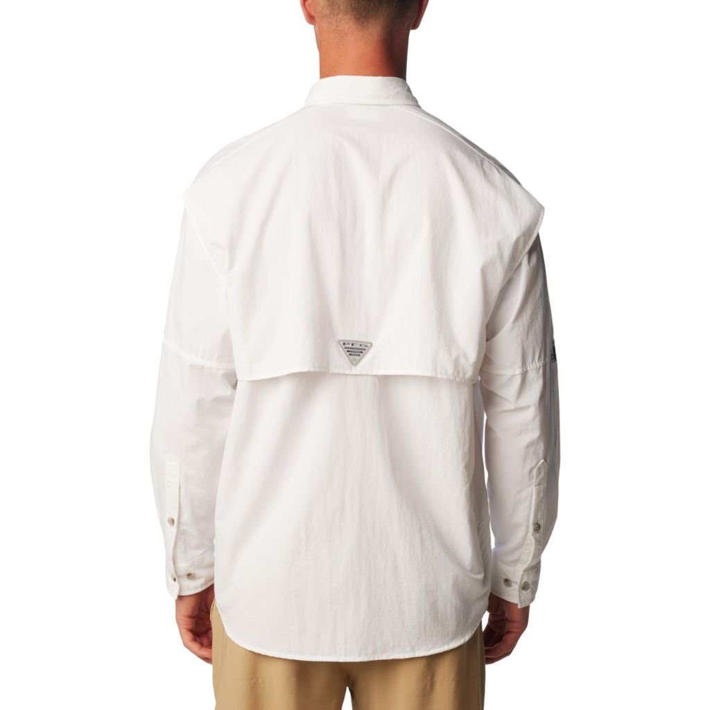 Columbia Men's Bahama II Long Sleeve Shirt, White, Large