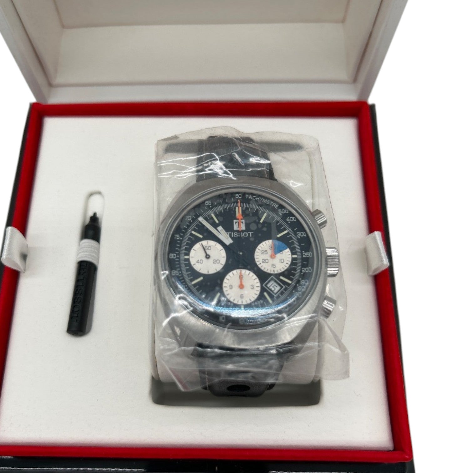 Tissot Men's Heritage 1973 Chronograph Watch, 43mm - Black/Leather T1244271605100