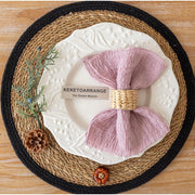 Keketoarrange Cheesecloth Napkins 17x17 Inches Cloth Reusable Napkins Washable Handmade for Lunch Dinner Wedding Baby Bridal Shower Party Rustic Boho Decorations Bulk Set of 10 Dusty Rose