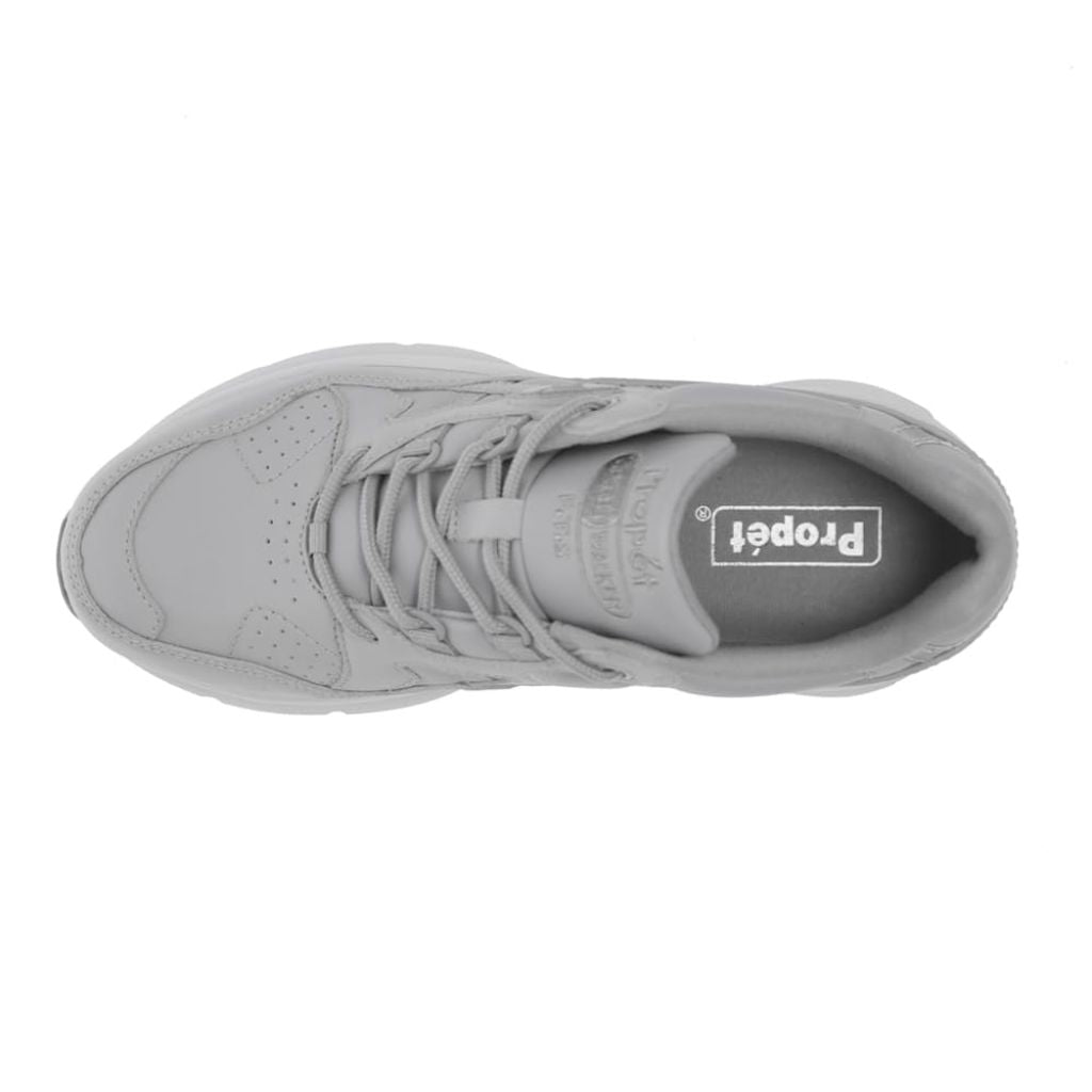 Propét Women's Stability Walker Athletic Comfort Sneaker White/Grey 8 N US