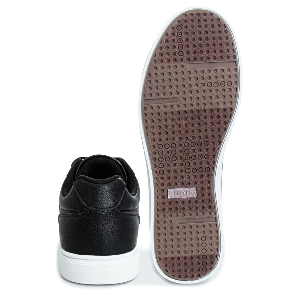 Perry Ellis Boy's Vincent Sneaker, Black, 13 Little Kid