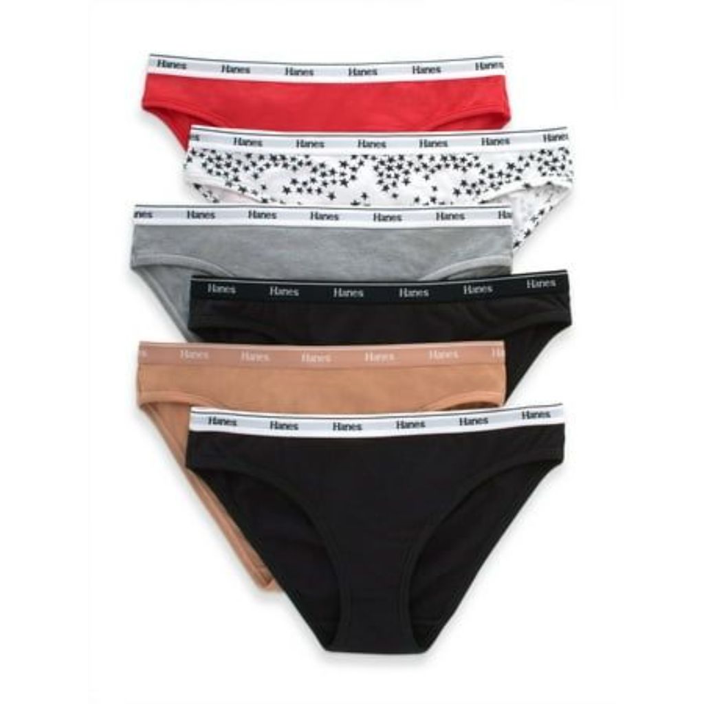 Hanes Originals Women's Bikini Underwear - Size Medium (6 Pair)
