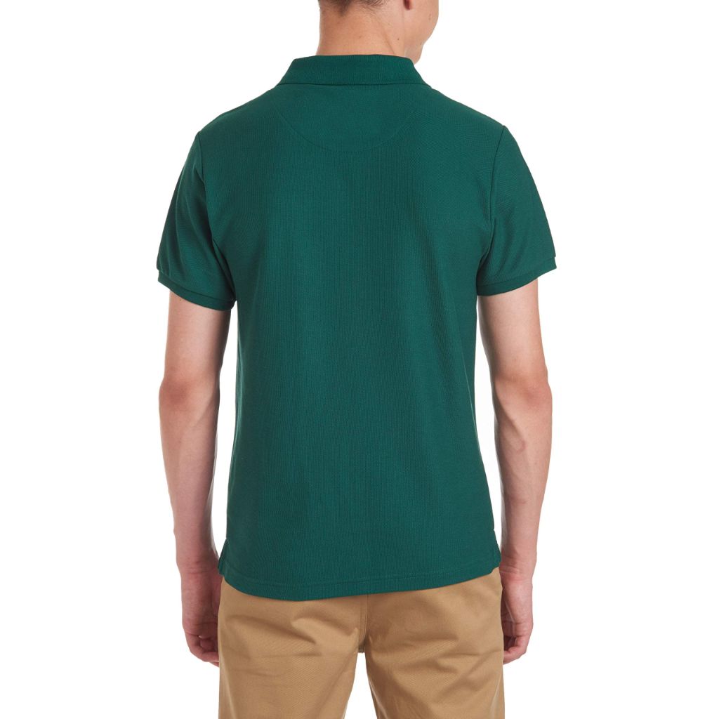 SZ L, Chaps Young Men's Uniform Short Sleeve Stretch Pique Polo, Hunter, 38/39