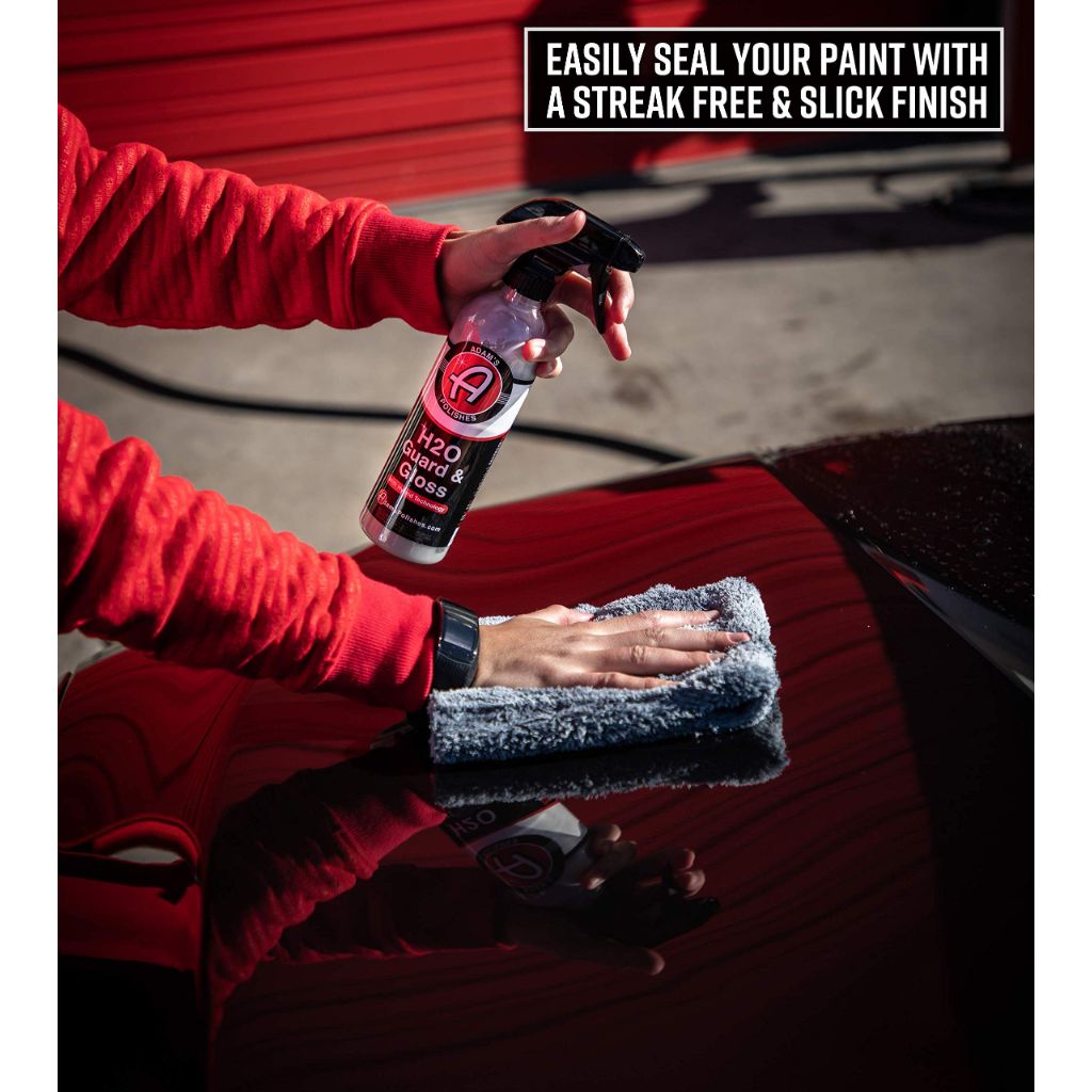 Adam's Polishes H2O Guard & Gloss (16oz) - Car Detailing Hybrid Top Coat Silica Sealant, Car Wax & Polish Quick Detailer | After Car Wash Seals, Shines, and Protects All Exterior Surfaces