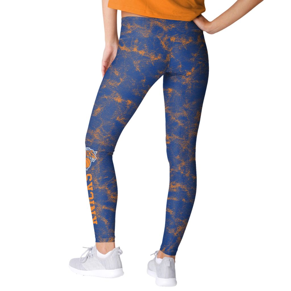 FOCO New York Knicks NBA Womens Team Color Cloud Leggings - M