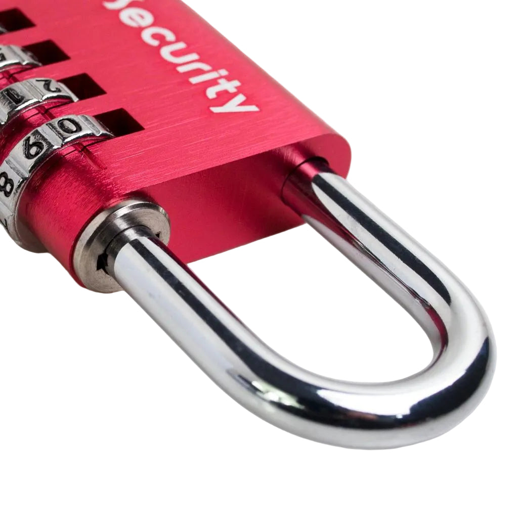 UP Security Gym Locker Lock, 4 Digit Combination Lock (Red)