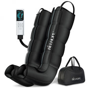 Belhope Leg Massager for Circulation and Pain Relief,Full Leg Massage 5-Zone for Varicose Veins, 3 Timers,12 Intensity,6 Modes,Air Compression Boots Recovery Calf Thigh Foot Massage for Athletes,Black
