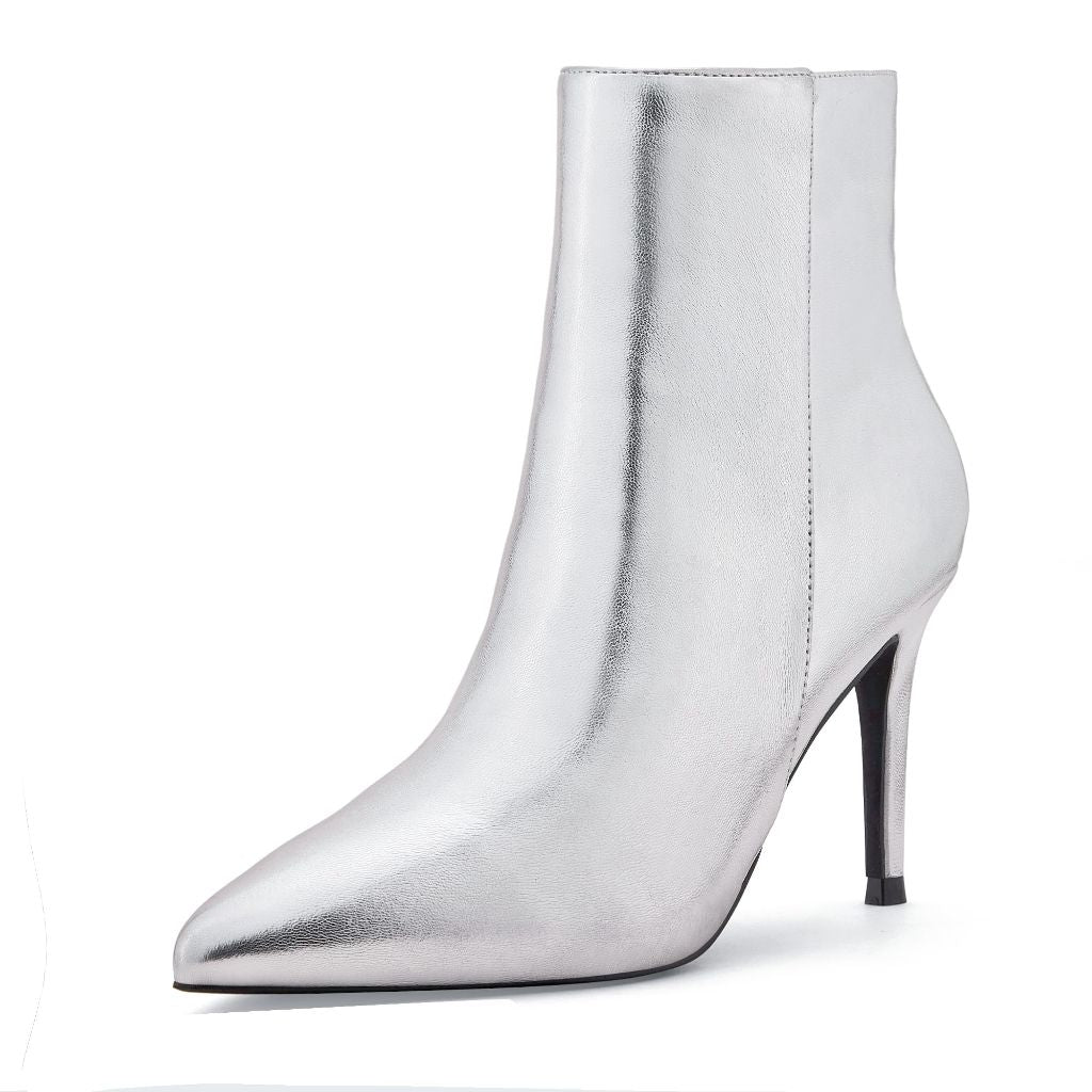 Elisabet Tang Womens Ankle Boots, Silver - size 8