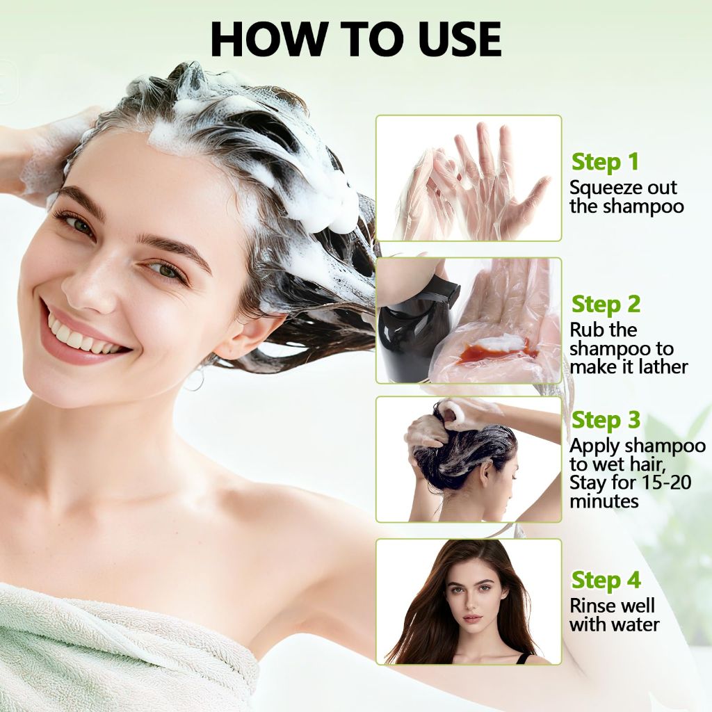 RKQNIER Brown Hair Dye Shampoo , 15 Min Gray Coverage