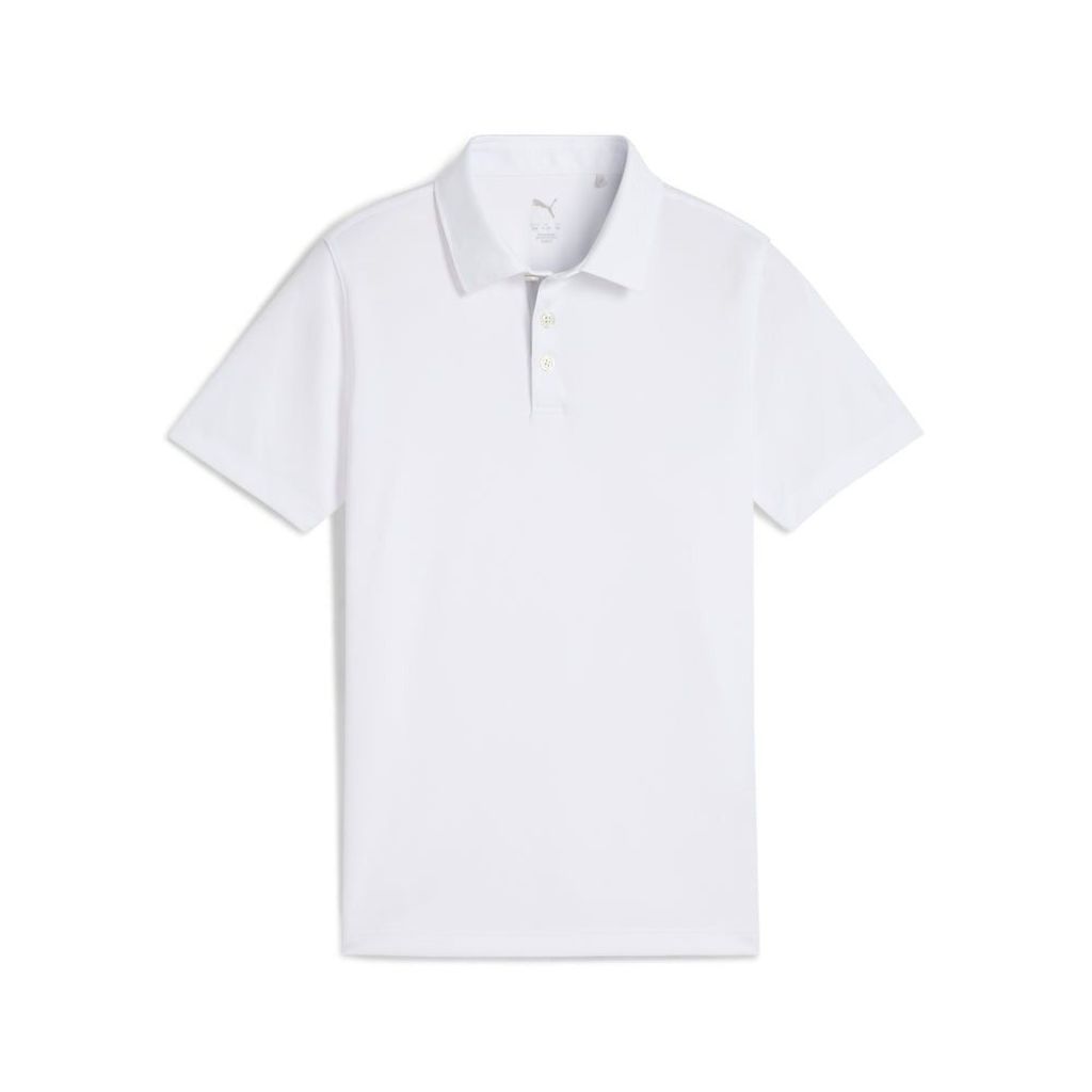 Puma Boy's Pure 2.0 Golf Polo - White Glow, Size XS