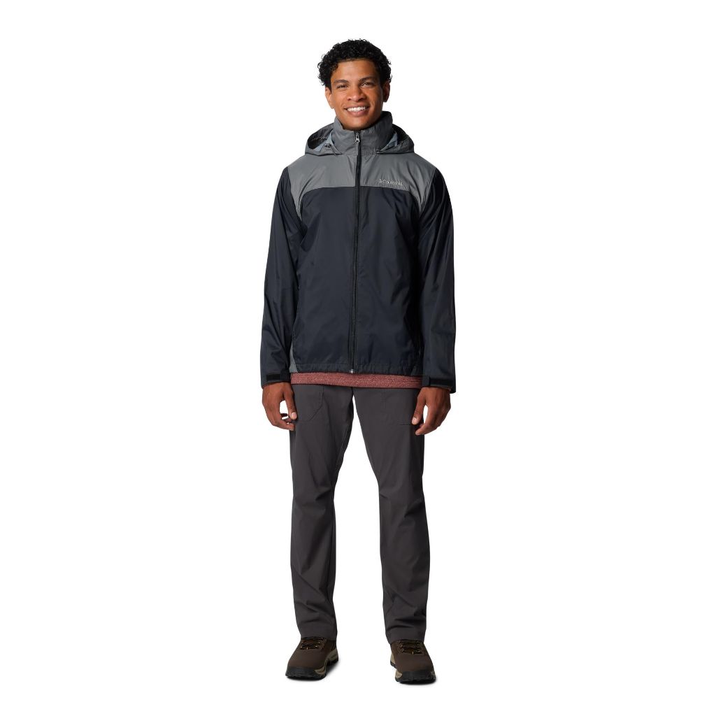 SZ S, Columbia Men's Glennaker Lake II Rain Jacket, Black/City Grey
