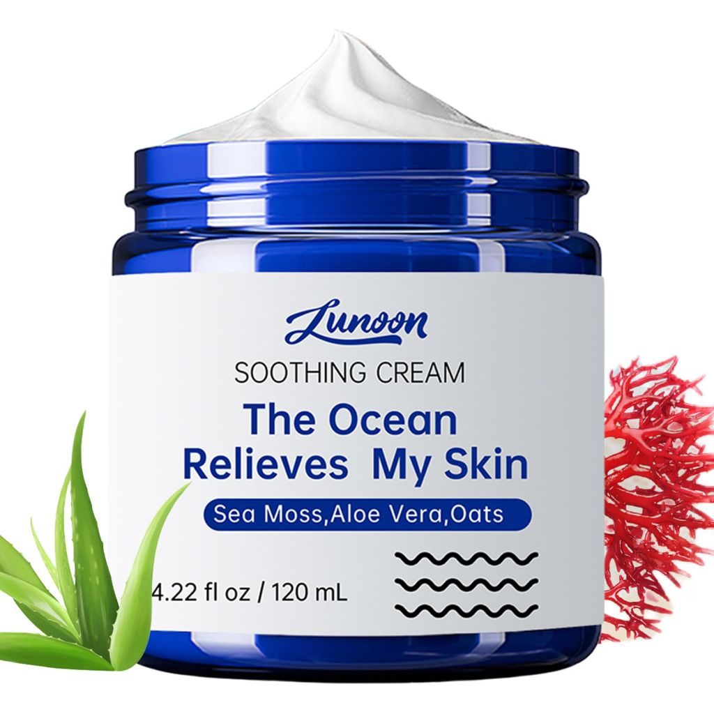 CLY AMS Natural Soothing Eczema Cream for Sensitive Skin- Sea Moss Colloidal Oats (4 Oz)