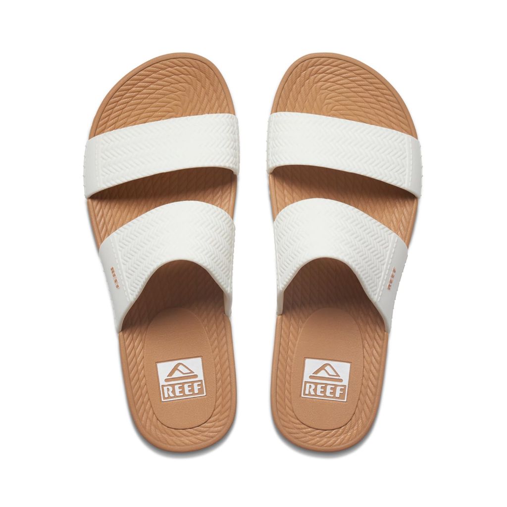 Reef Water Vista Slide Sandals - Women's, White/Tan 10 M