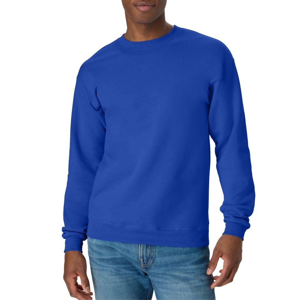 Hanes Men's EcoSmart Sweatshirt, Deep Royal, XL