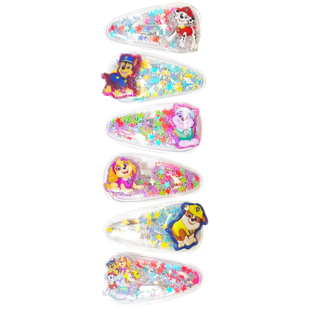LUV HER 6pc Cute Hair Clips For Girls with Favorite Character Charms, Ages 3+
