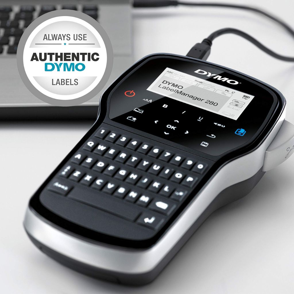 DYMO Label Maker Label Manager 280 Rechargeable Portable QWERTY Keyboard