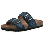 WHITE MOUNTAIN Women's Hey Hey Sandal, Dkblue/Fabric - size 10