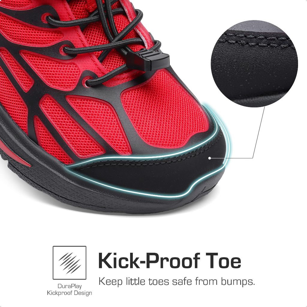 SZ 6, DREAM PAIRS Boys Girls Running Shoes Kids Athletic Big Kid, Red/Black,KKUMRS2521