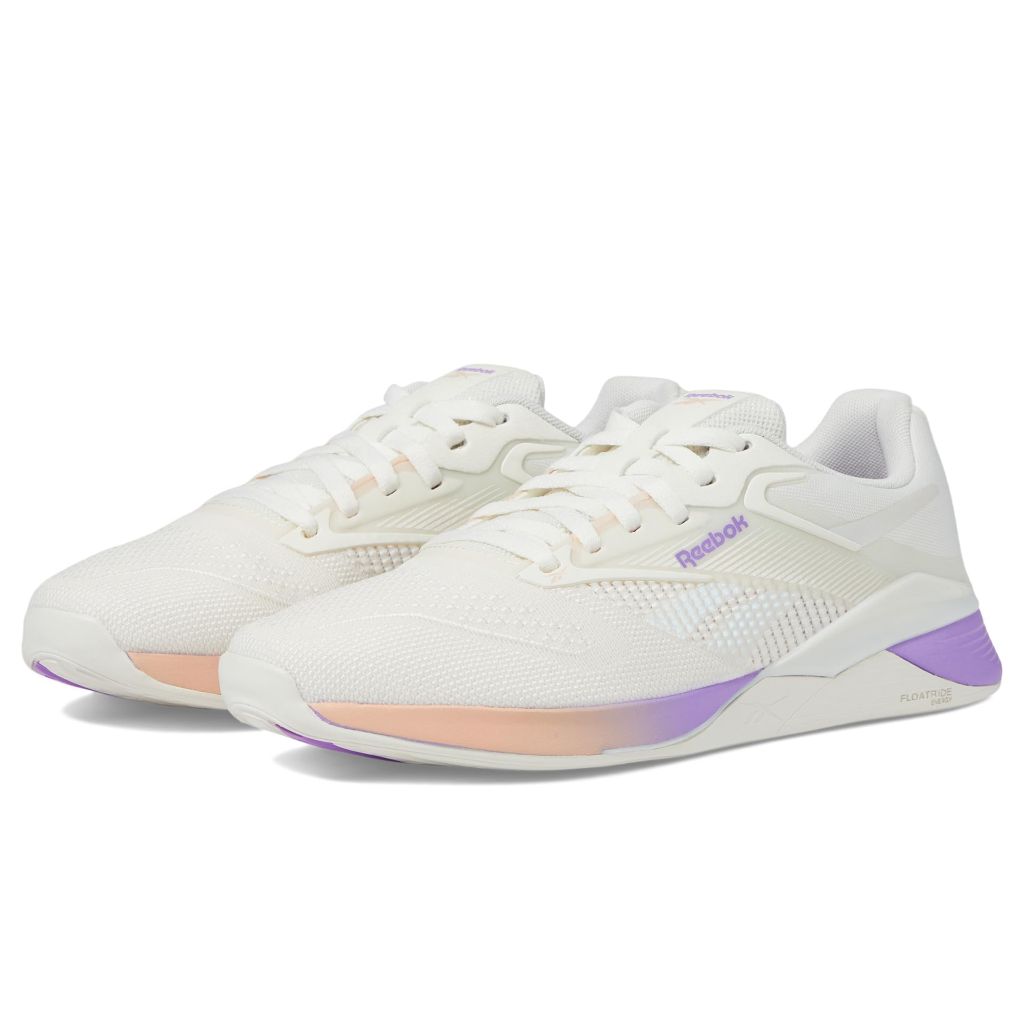 Reebok Women's Nano X4 Sneaker, Chalk/Washed Clay/Digital Purple, 9.5