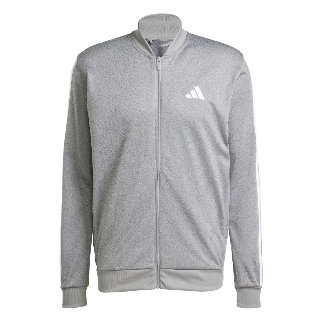 adidas Men's Tricot Regular Fit Sportswear Track Top - Black Mélange, Size Medium Tall