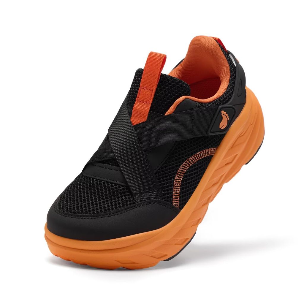 Arch Support Wide Toe Box Walking Shoes: Black Big Kid 6