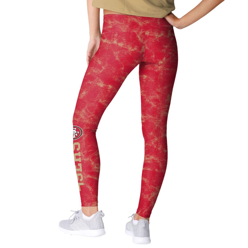 FOCO San Francisco 49ers NFL Womens Team Color Cloud Leggings - Large