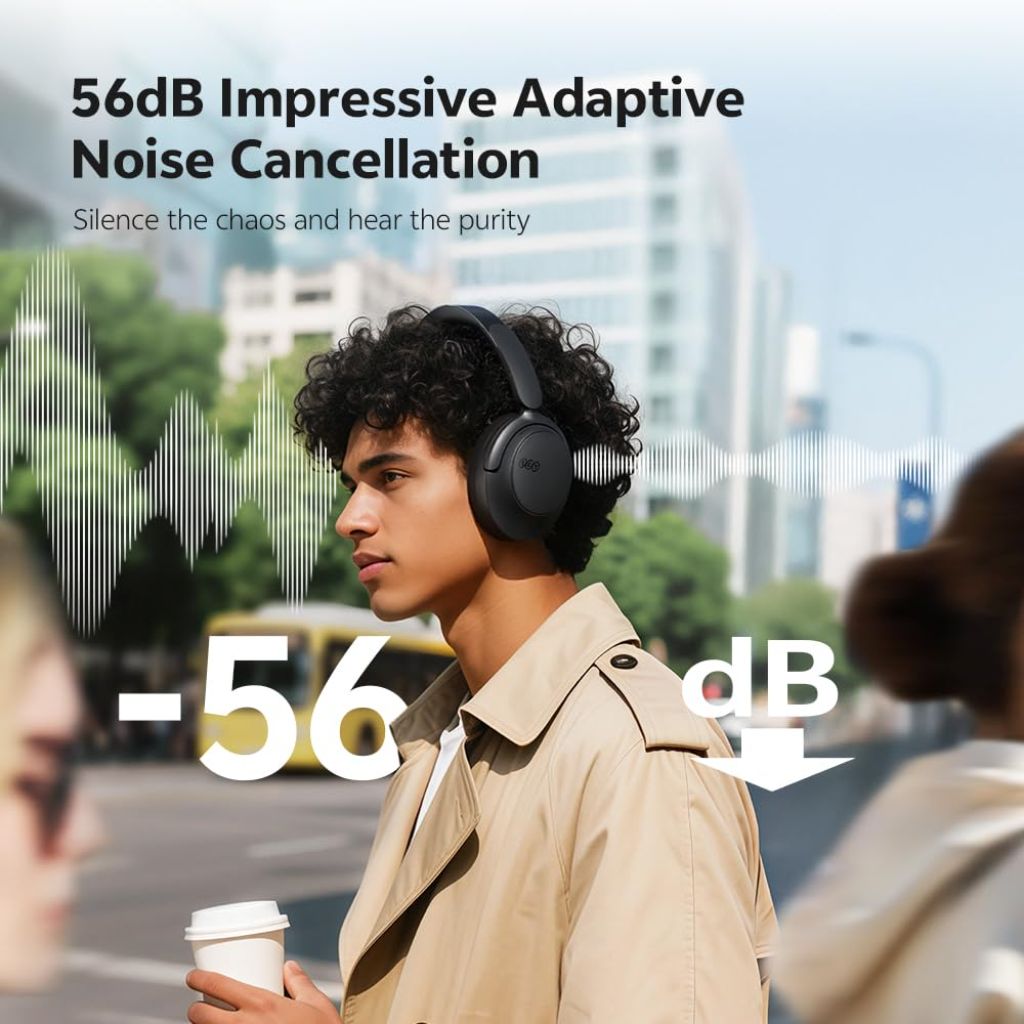 QCY H3S Wireless Bluetooth Over-Ear Headphones (Black)
