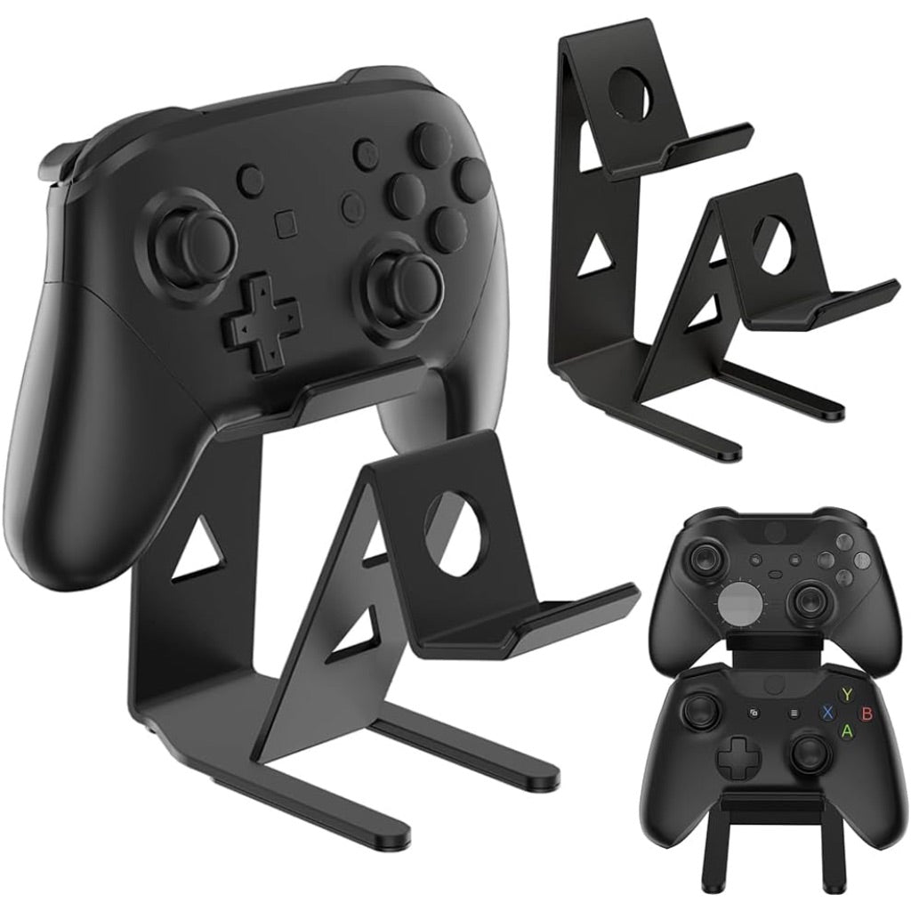 ASIEIT 2Packs Controller Holder, 2 Tier Universal Aluminum Display Stand for Desk Game Enthusiasts Gift Stand Compatible with Series XS, Elite 2, PS5, PS3, Switch Pro and Almost All Controller, Black