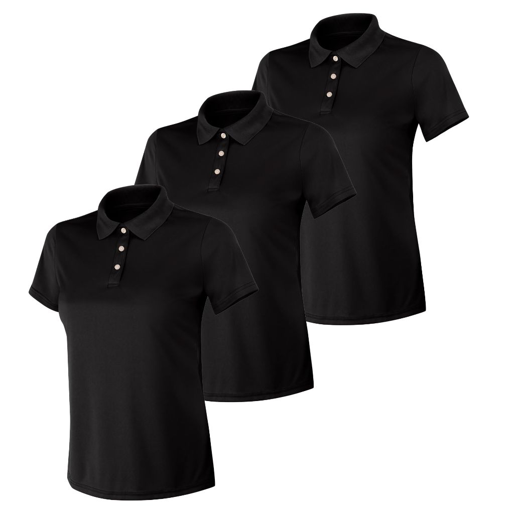 Hanes Women's Sport Performance Polo, Moisture-Wicking Performance Polo Shirt, 40+ UPF Protection, 1 pack