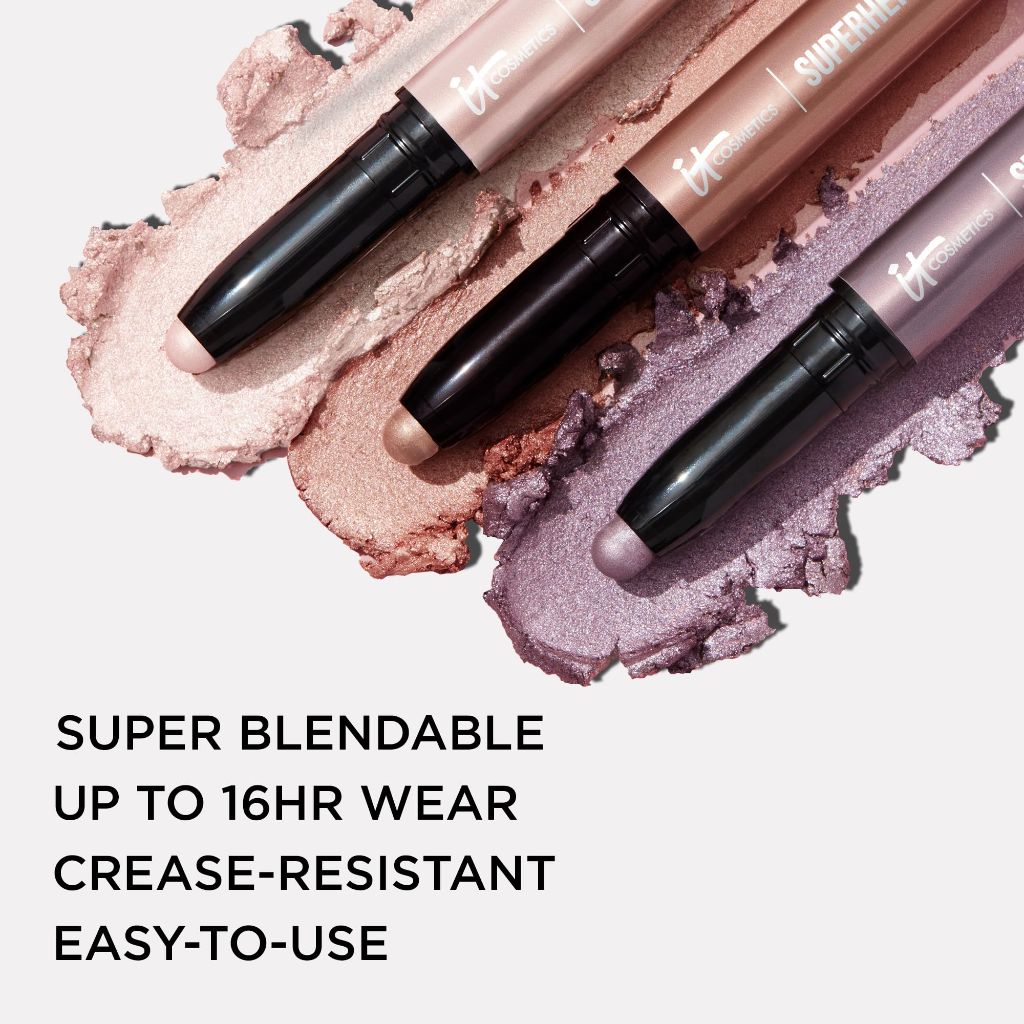 IT Cosmetics Superhero No-Tug Waterproof Eyeshadow Stick - Epic Amethyst (Lavender Pearl), 0.05 oz