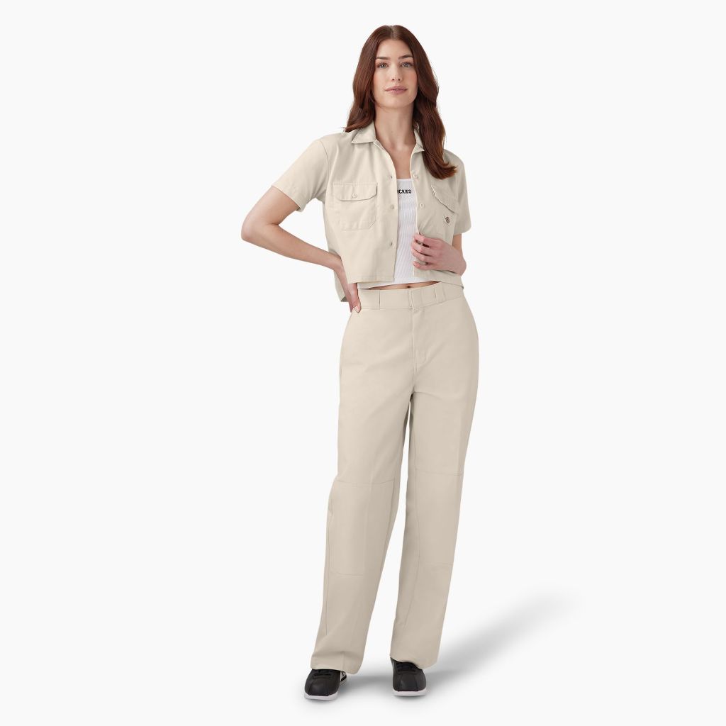 Dickies Women's Double Knee Work Slacks - Cream, Size 25 XRG