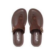 Eastland EMILIA Thong Slide womens,BROWN,10 US
