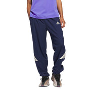 Adidas Womens Select Woven Basketball Pants, Night Indigo/Warm Vanilla - size 3XL