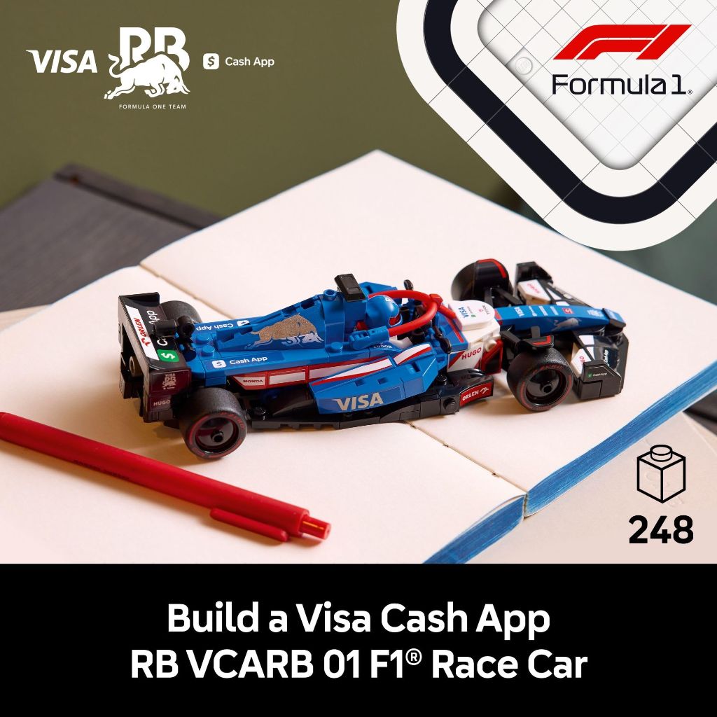 LEGO Speed Champions Visa Cash App RB VCARB 01 F1 Race Car Model Kits