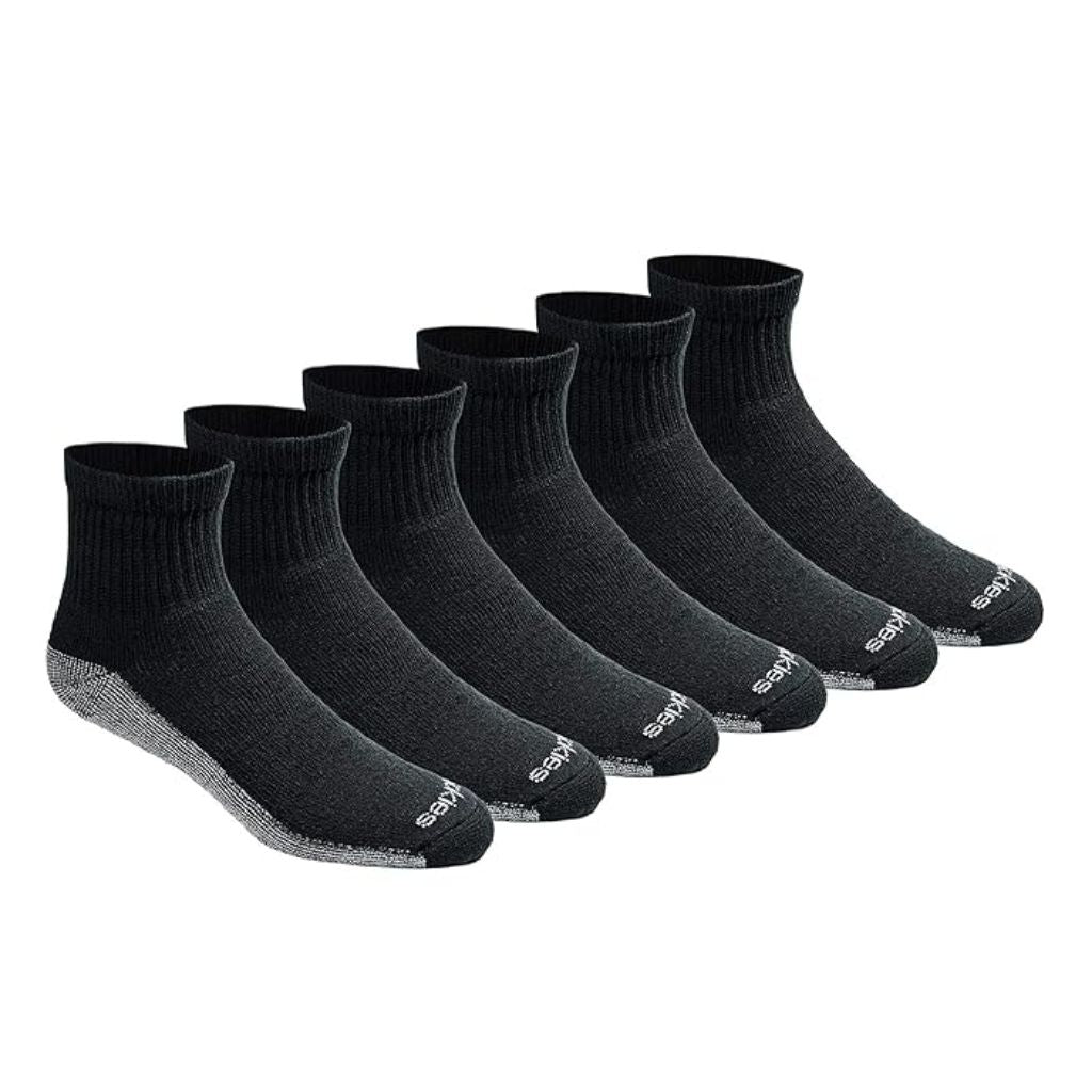 Dickies Mens Dri-tech Moisture Control Quarter Socks Multipack (Black