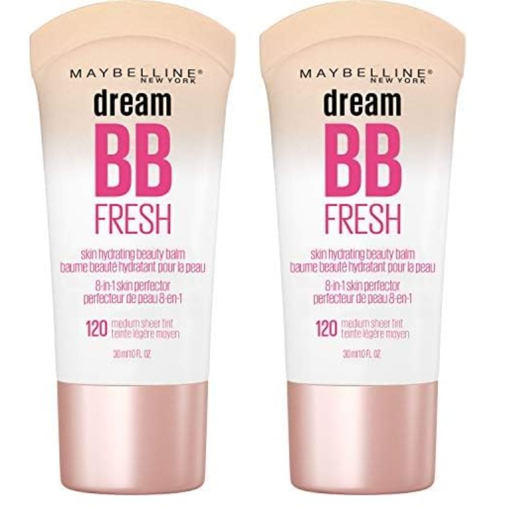 Maybelline Dream Fresh Skin Hydrating BB cream, Oil-Free, Medium, 1 Fl Oz (Pack of 2)