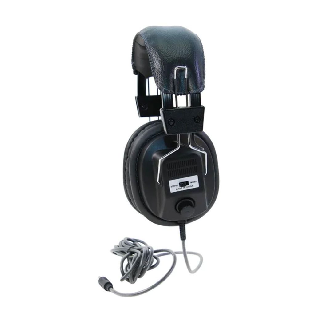 Califone 3068AV Switchable Stereo/Mono Over-Ear Headphones, 3.5mm and Adapter Plug, Black
