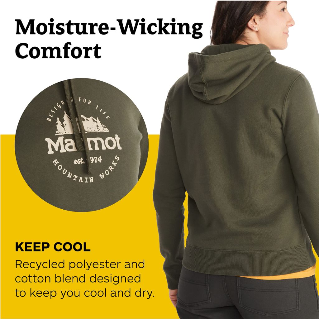MARMOT Women's Culebra Peak Hoody, Nori, Small