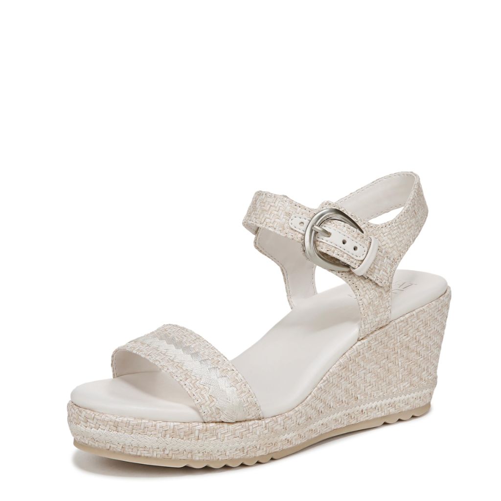 Naturalizer Womens Stella Wedge Sandal, Eggshell - size 12