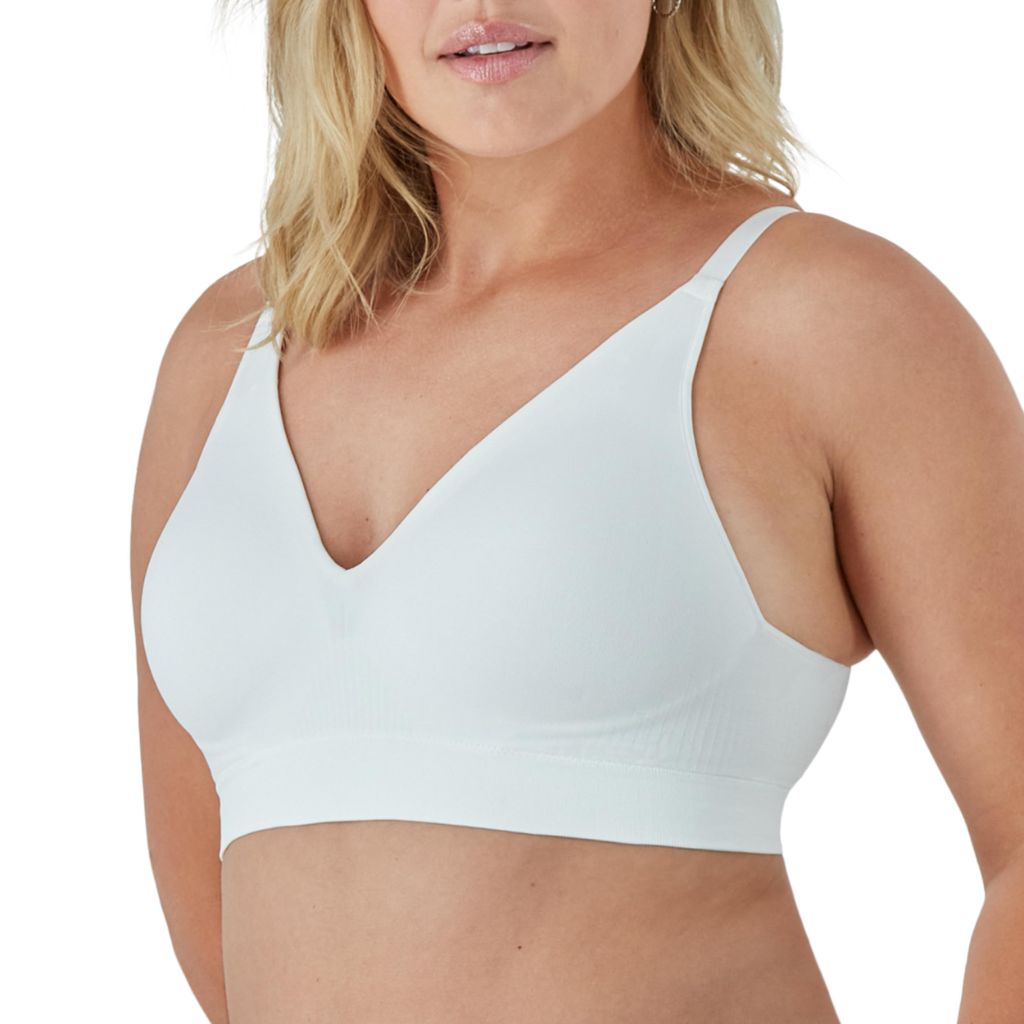 Bali Comfort Revolution Modern Seamless Wirefree Bra White S