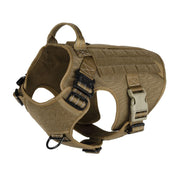 SZ L, ICEFANG Tactical Dog Harness, 2X Metal (Brown)