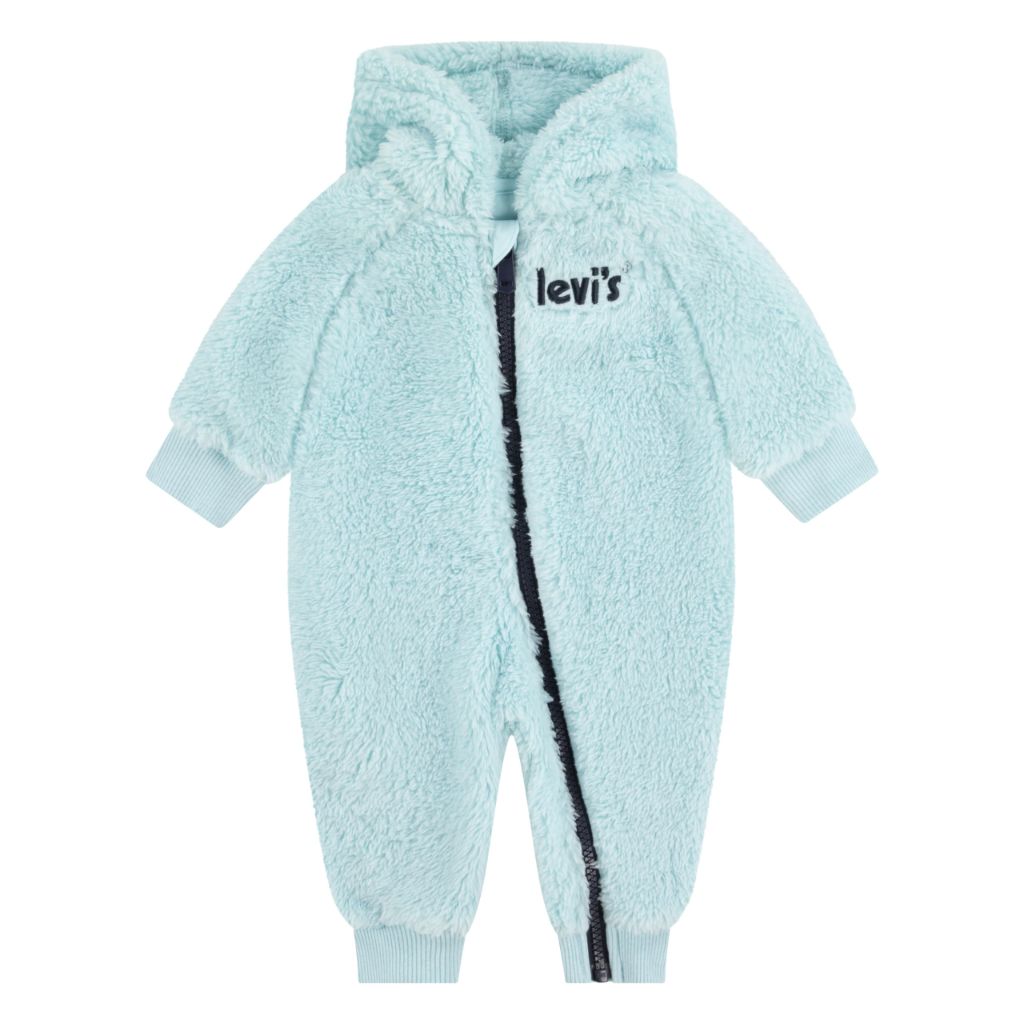 Levi's Baby Sherpa Hooded Coverall, Light Blue - size 3M