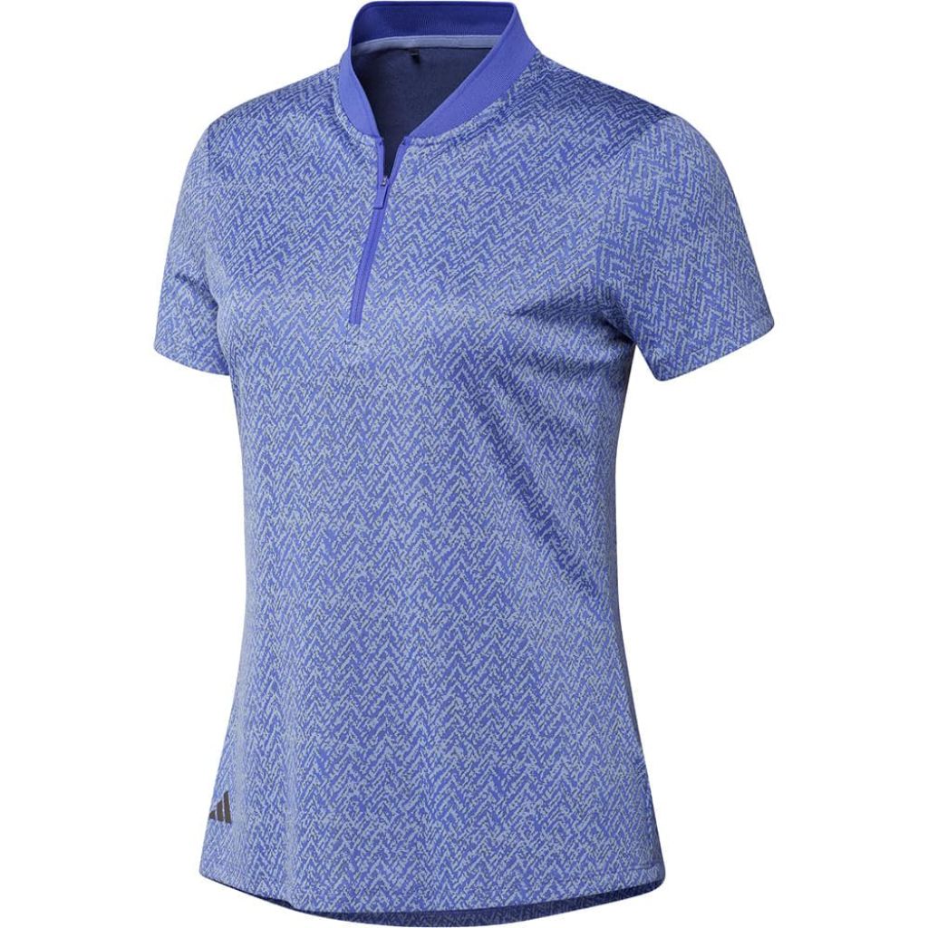 Adidas Golf Women's Ultimate365 Jacquard Polo Shirt, Blue Spark - size XS