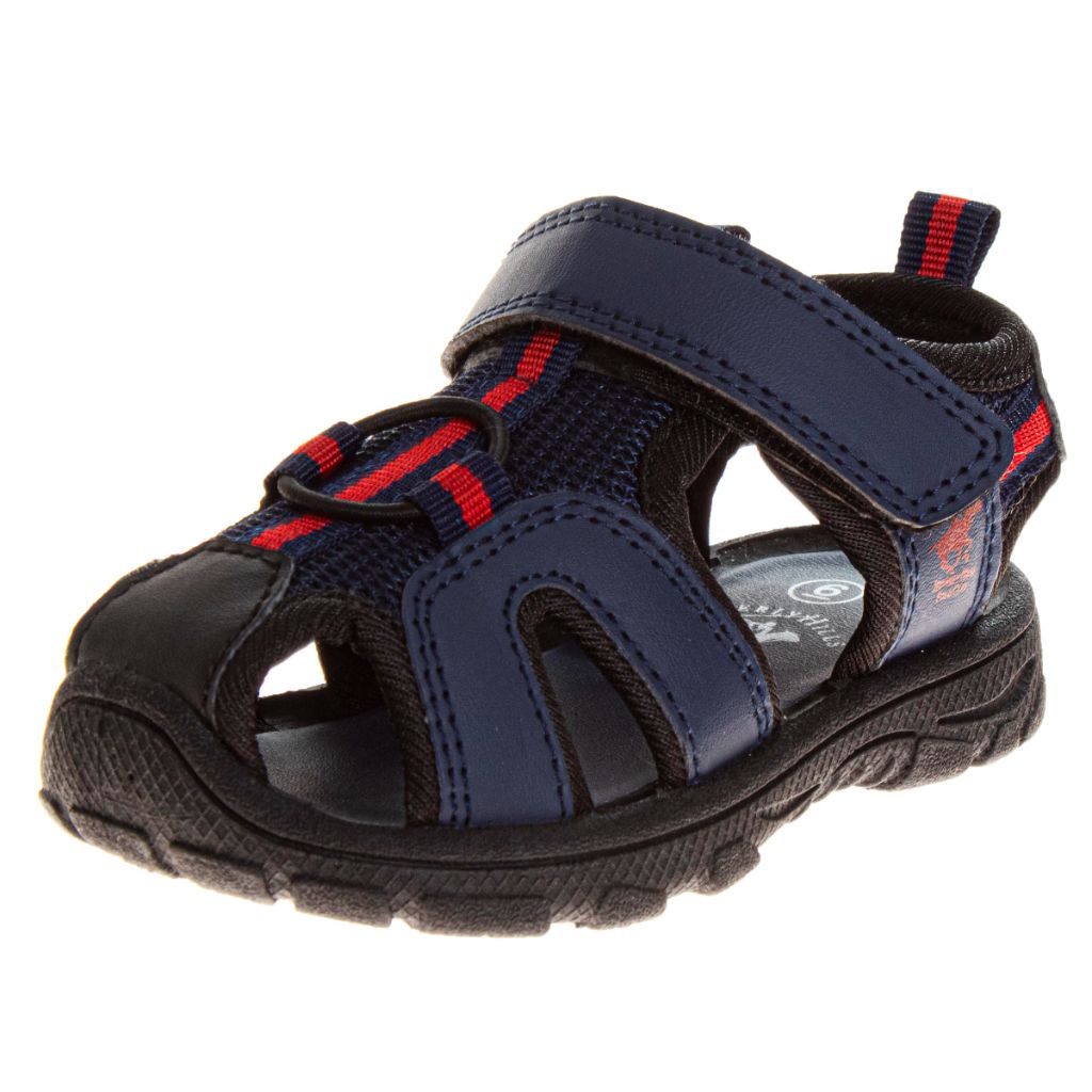 Beverly Hills Polo Club Boy's Athletic Active Close Toe Sport Sandals - Navy, Size 11 Little Kid