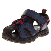 Beverly Hills Polo Club Boy's Athletic Active Close Toe Sport Sandals - Navy, Size 11 Little Kid