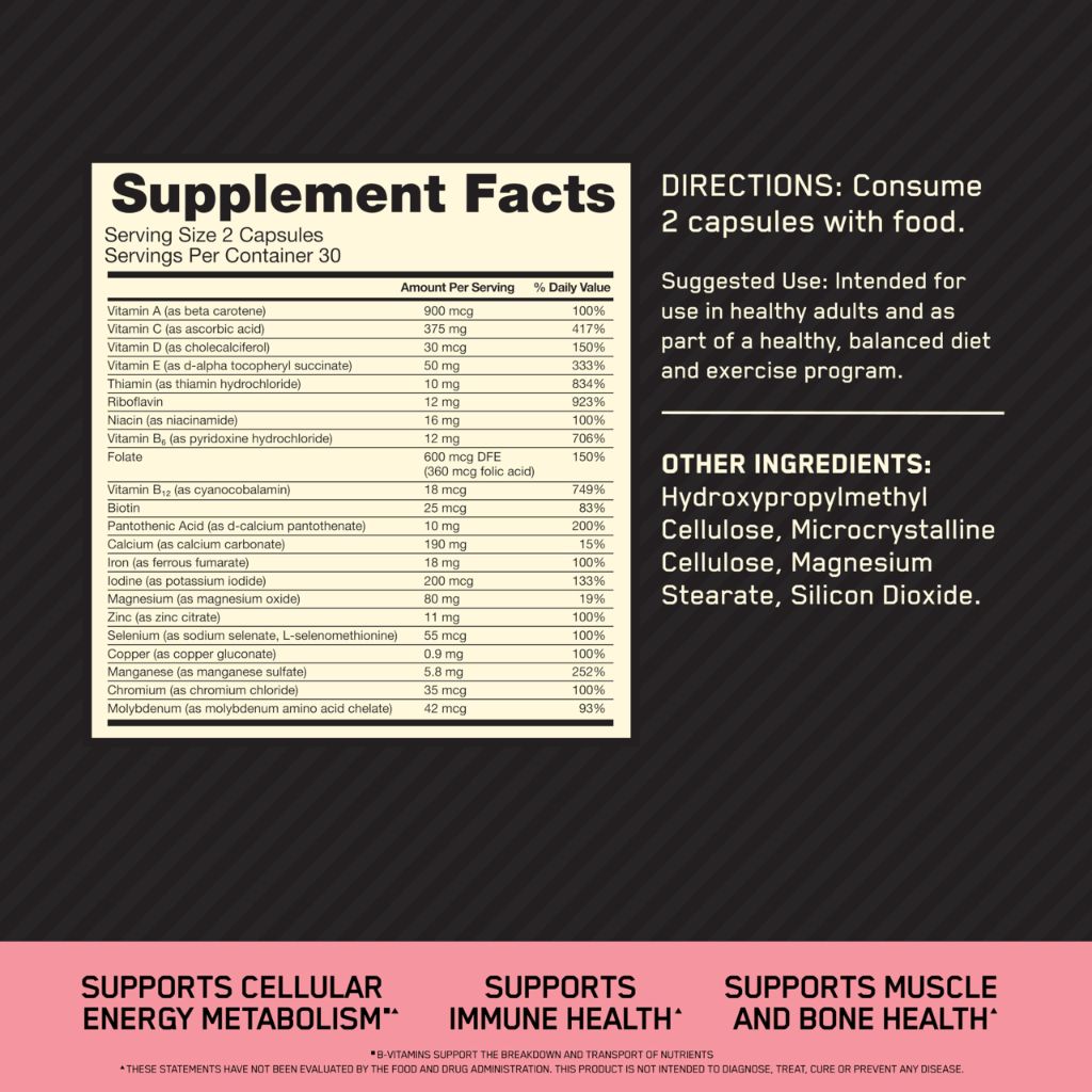 Optimum Nutrition Opti-Women Daily Multivitamin 60 Count (Packaging May Vary)