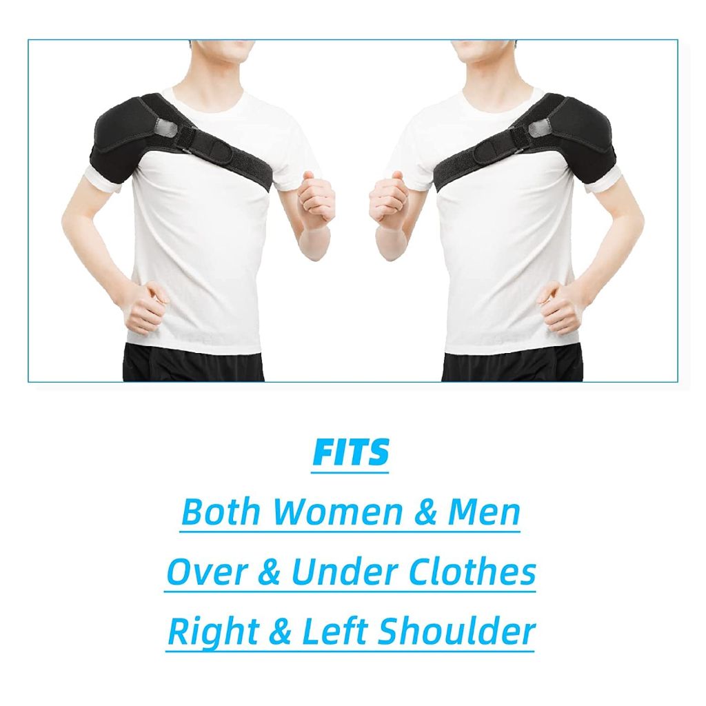 Solmyr Shoulder Brace Injury Recovery Compression Support Sleeve Wrap for Shoulder Stability (Left)